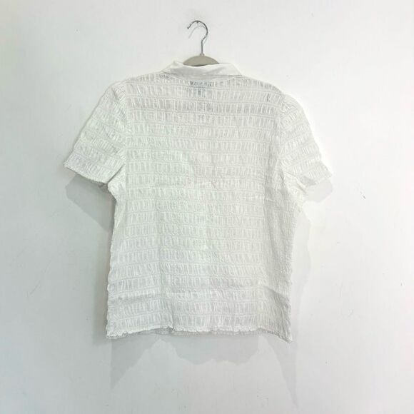 NWT J. Crew Smocked button-up shirt in cotton-blend voile - Picture 7 of 10